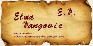 Elma Mangović vizit kartica